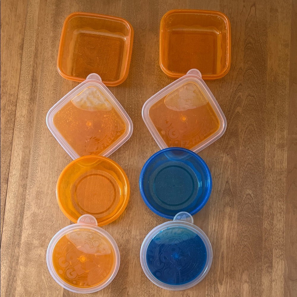 Orange and Blue Food Storage Containers